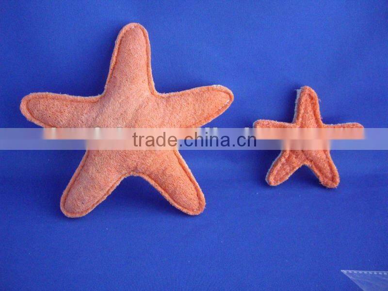 organic loofah starfish dog toy