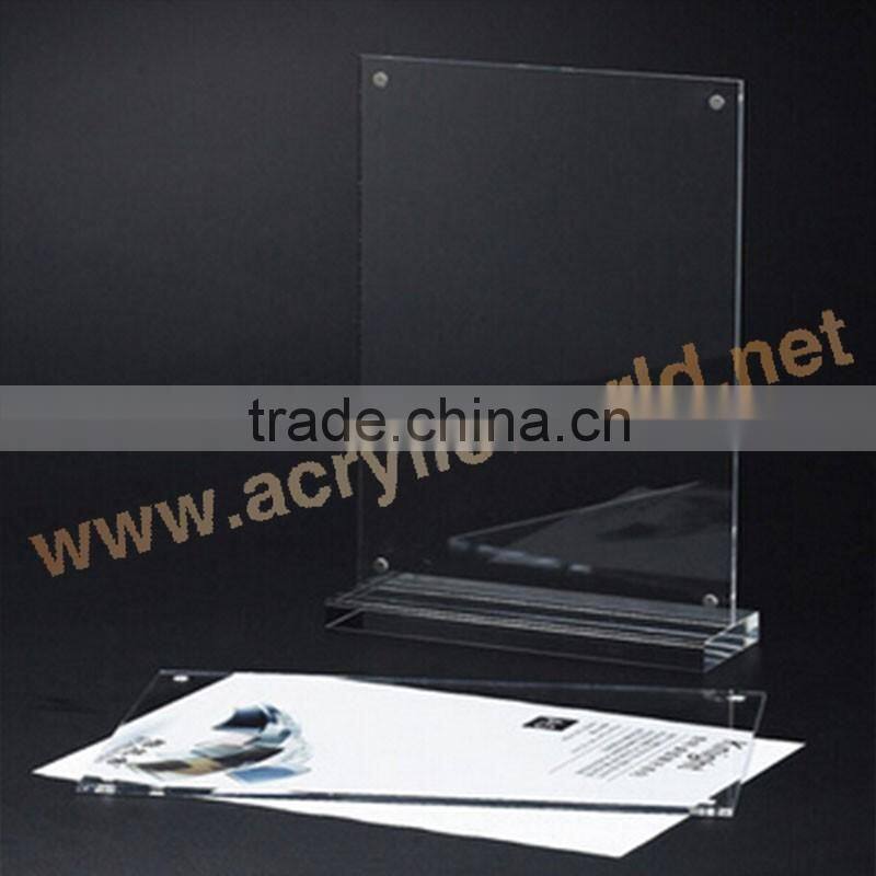 acrylic tabletop menu cover