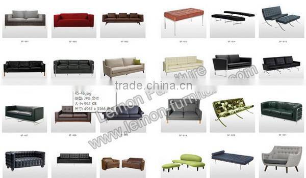 wholesale Guangzhou modern genuine leather half round corner living room sofa