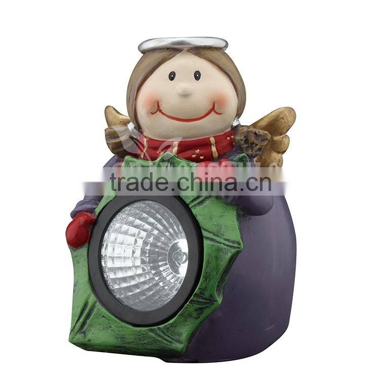 Solar Light fairy Lantern Sculpture - Durable solar Resin Garden Statue light