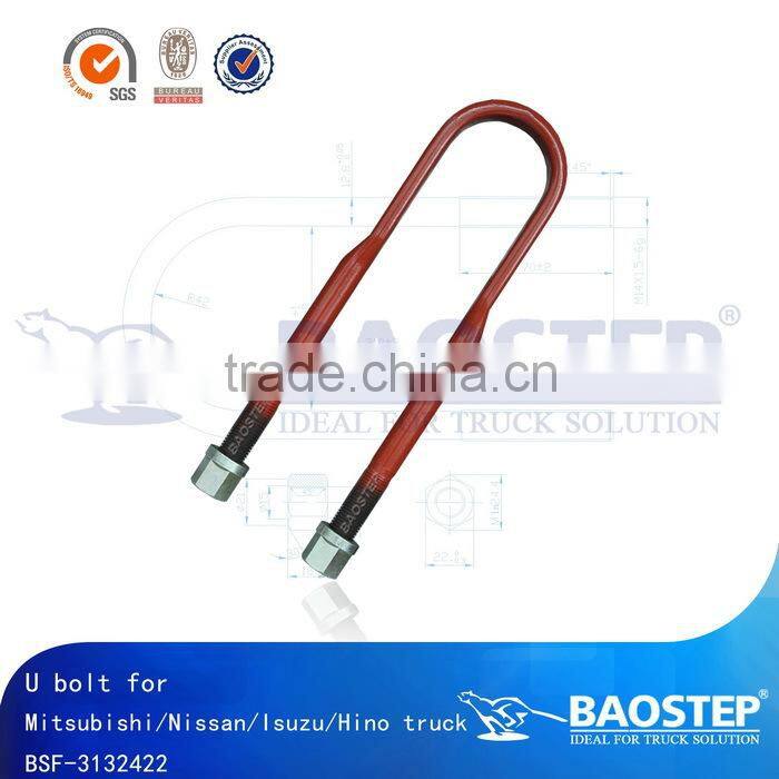 high quality square u bolt with washer and nut for Nissan