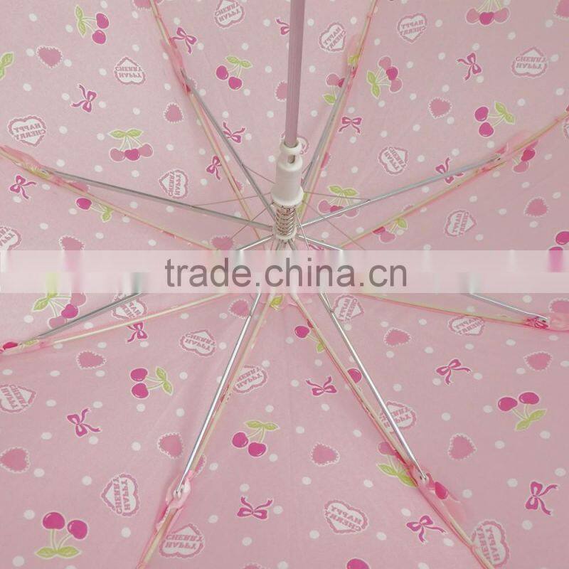 8K Automatic Open Ladies Long Handle Straight Umbrella