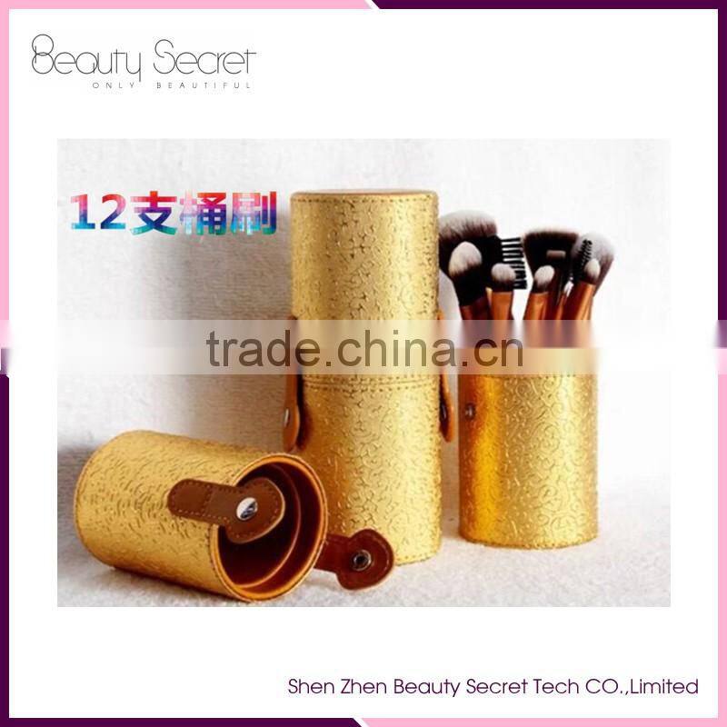 High quality private logo luxurious brush pot make up brush set