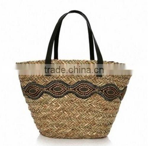 Straw bags made of sea grass for ladies--1
