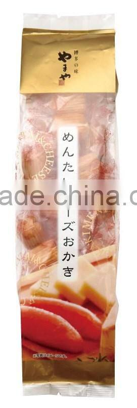 Traditional and Tasty fried white rice cracker snack made in Japan