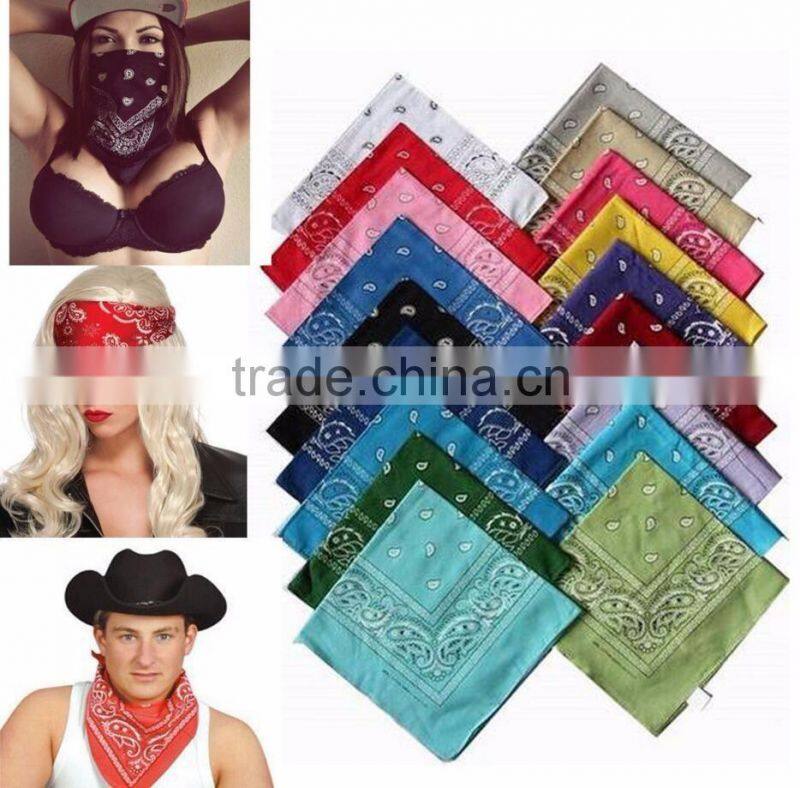 China Classic Fashion 22x22" 100% Cotton Men's Hiphop Headwrap