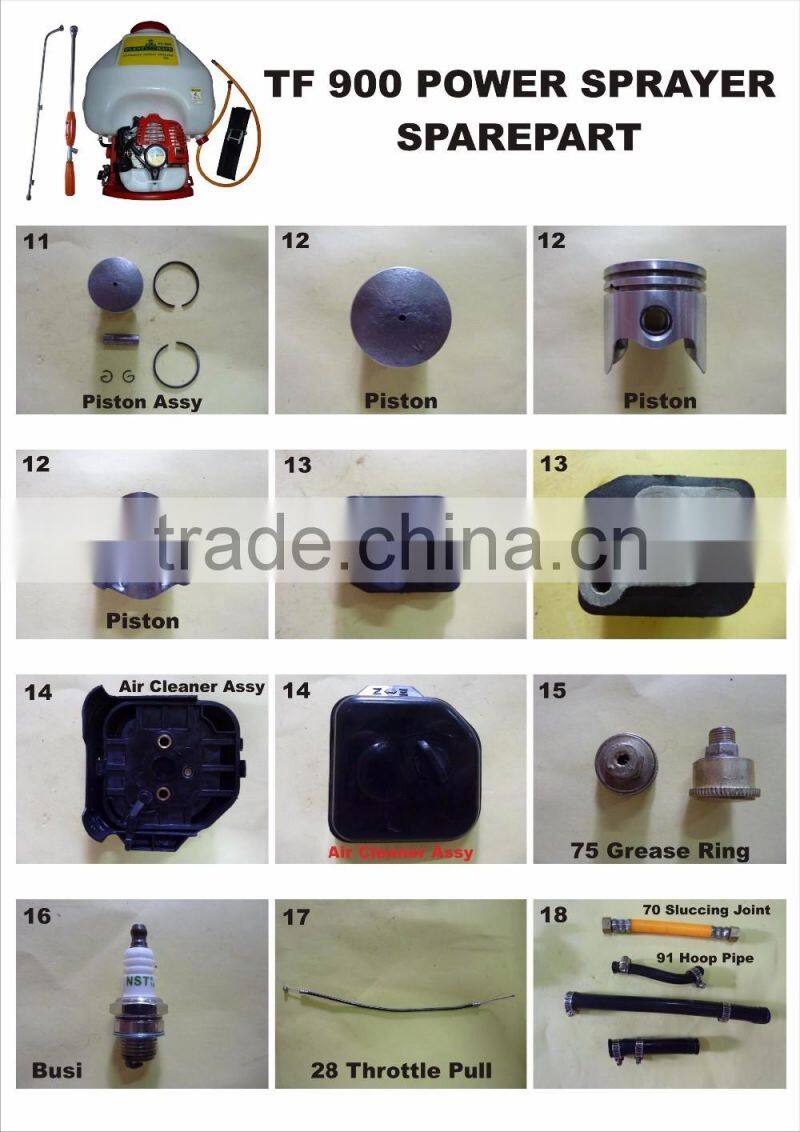 TU26, TF900 SPRAYER ENGINE SPARE PARTS