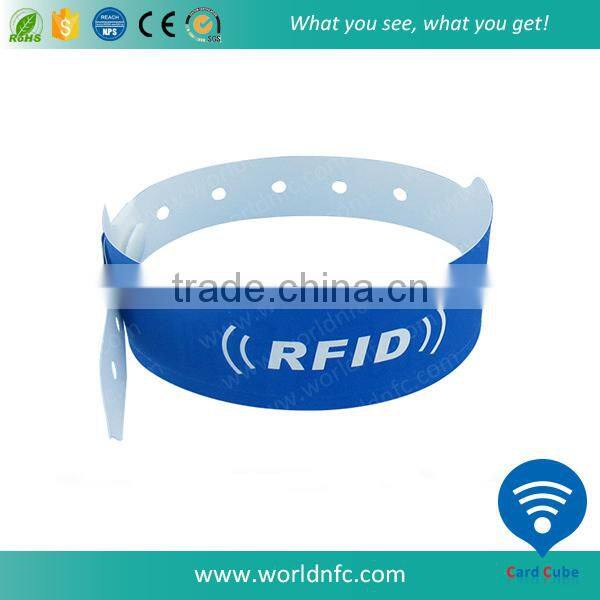 Cheap Colorful Disposable RFID Paper Wristband for Events