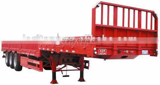 13 meter Detachable Wall Sidewall Trailer, dropside trailer, Tri-axle flatbed sidewall semi trailer