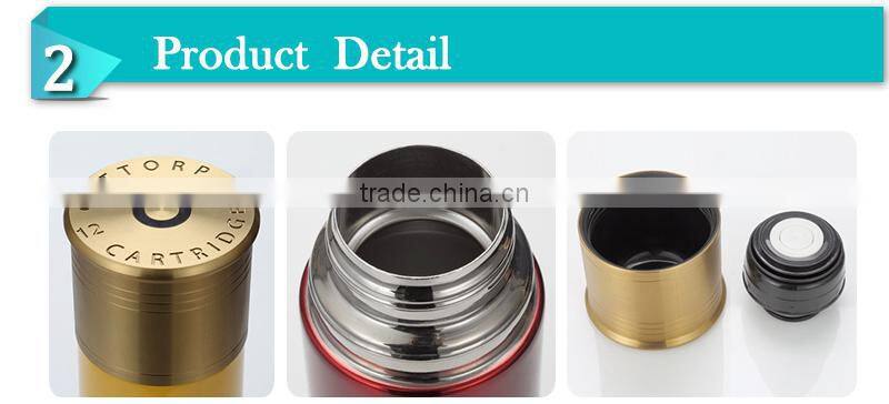 Travel mugs stainless steel ice cold mug for beer jug with gloden cover(FSUS)