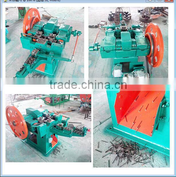 automatic steel nail production line with wire coil rod