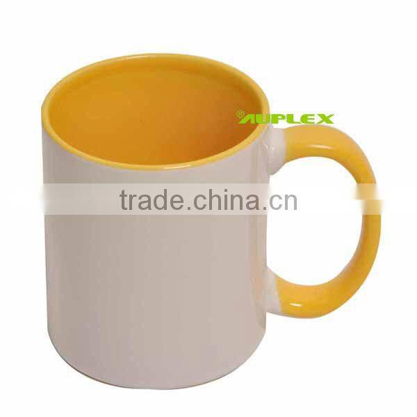 10oz 11oz AAA Grade Blank 100g Sublimation Paper Color Inside and Handle Coated Mug