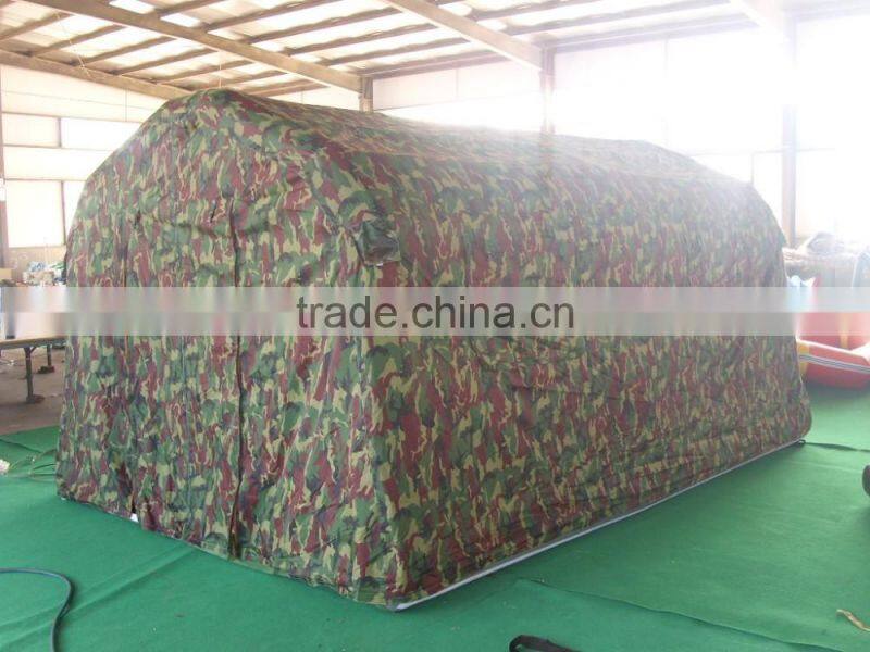 Easy setup big inflatable army tent with strong waterproof and windproof