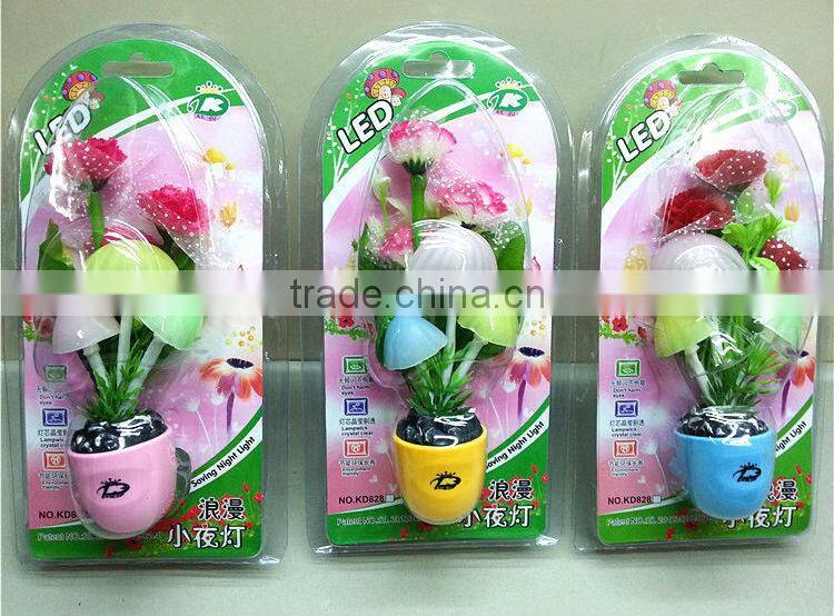 Energy Saving Light Control Sensor Lamp Color Mushroom LED Night Light