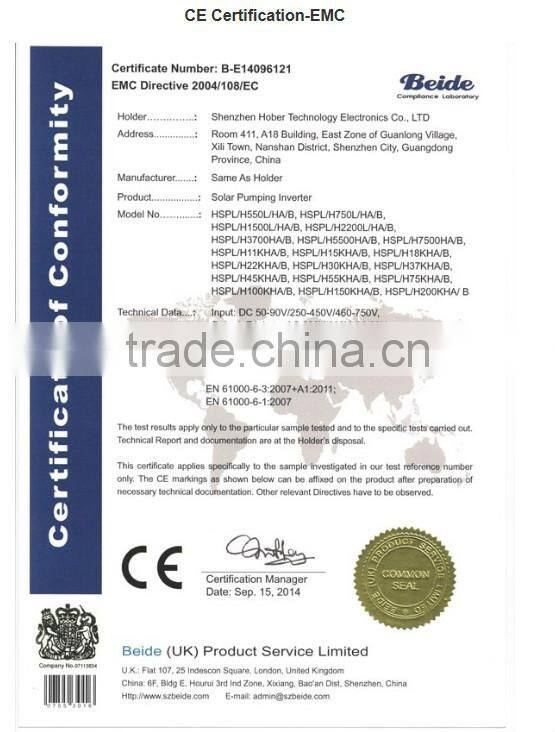 1500W automatic switching solar pump inverter for irrigation with MPPT and IP65