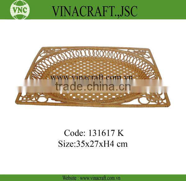 Decorative flower bamboo basket for home