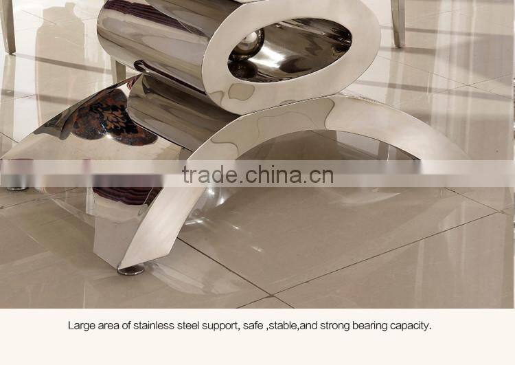 Cheap Tempered Glass Top Stainless Steel Base Console Table Modern F346