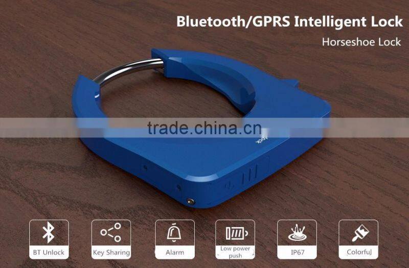 Smart Anti-theft Bluetooth Bicycle Lock, Fashion Horseshoe Design Bicycle Electric Lock With Alarm For Wholesale