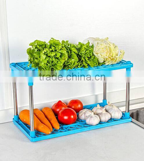 Mix color Stock Layer 2 Steel Tub Multifunction Combined Storage Rack