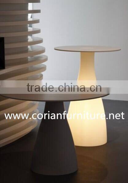 New design led backlit corian coffee table /corian bar table