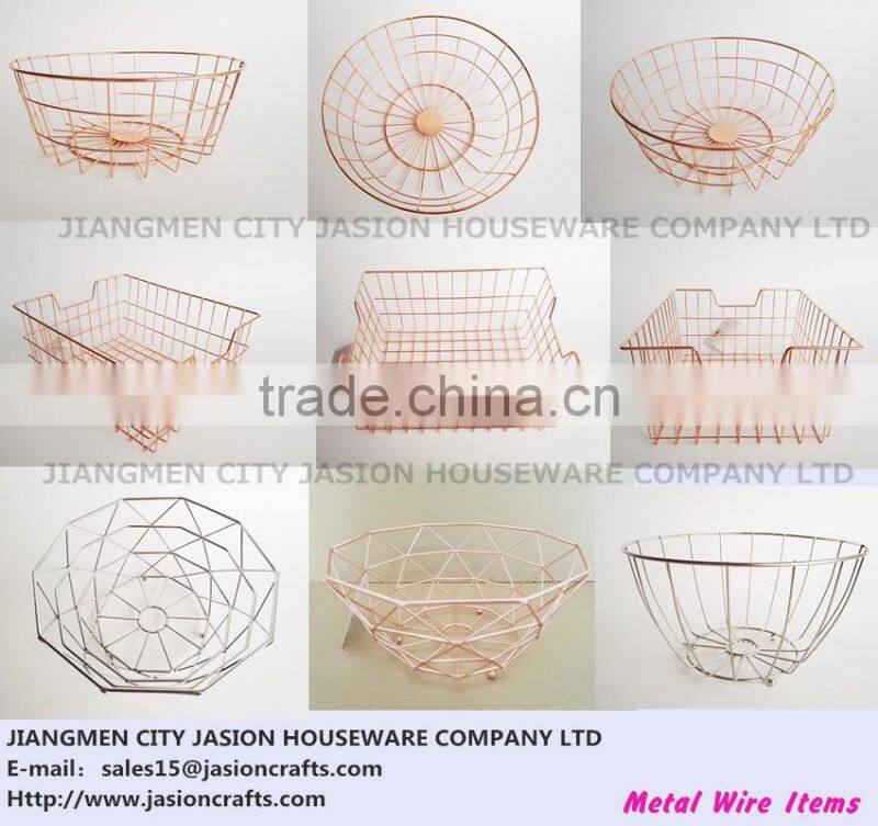 Chromed Steel Silver Fruit Basket WI0073 - kitchen 40cm * 10cm wire stand