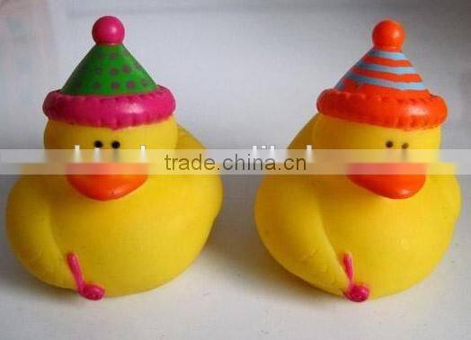 Promotional Christmas toy PVC floating bath baby duck