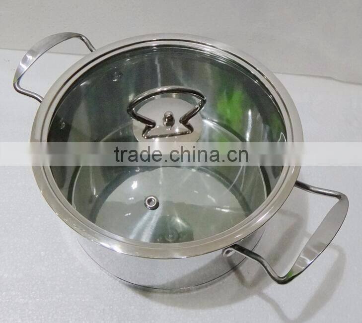 High quality stainless steel stock pot with mirror polish