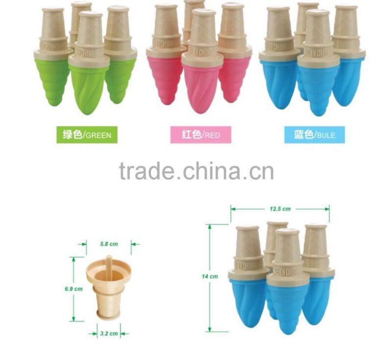 Ice Cream Pop Moulds Set of 4 Cone Ice Cream Maker Factory Wholesale