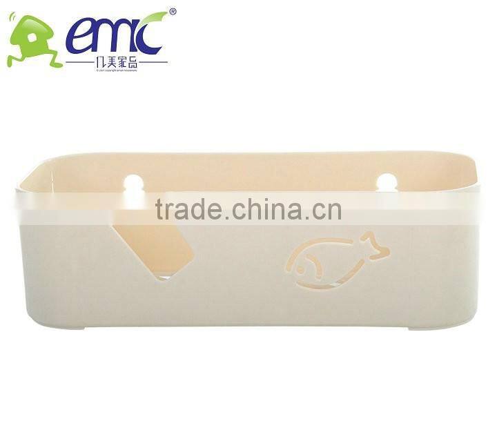 emc creative draining rack, plastic basket bucket with suctions