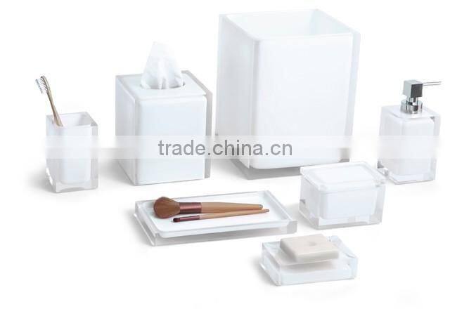 Common Home Round Shape Natural Resin Sandstone Bath Accessories