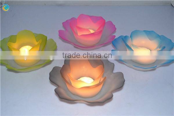 Lotus Glass Candle Holder