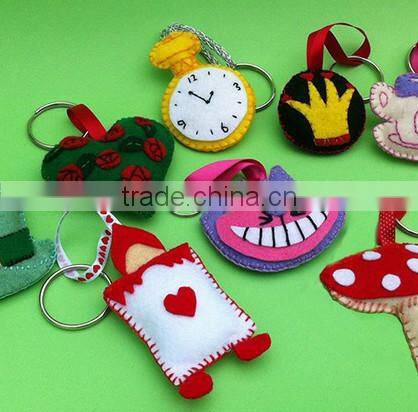 alibaba express hot sale high quality durable new products fabric eco friendly felt keyring made in china