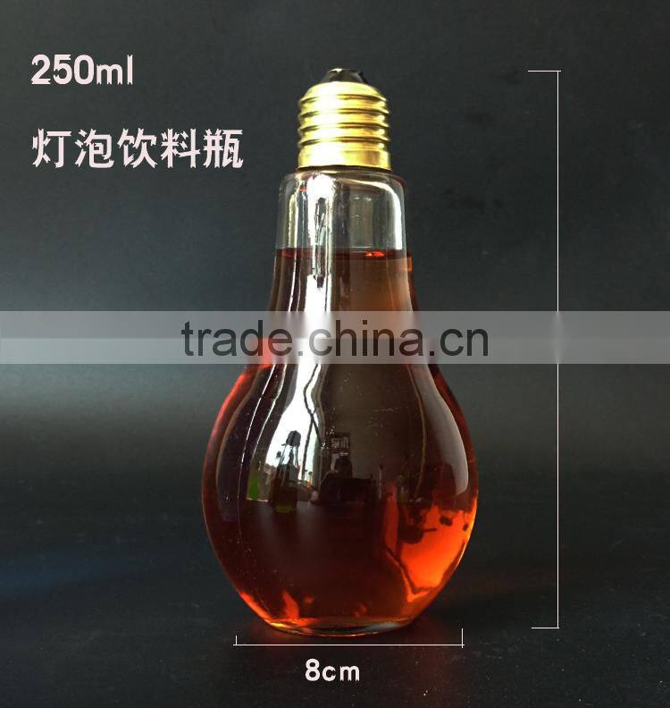 220ml new design glass cup light bulb jar