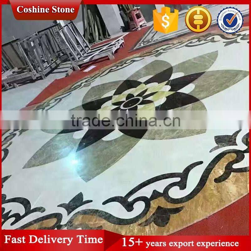 Custom modern italian inlay marble lobby flooring design