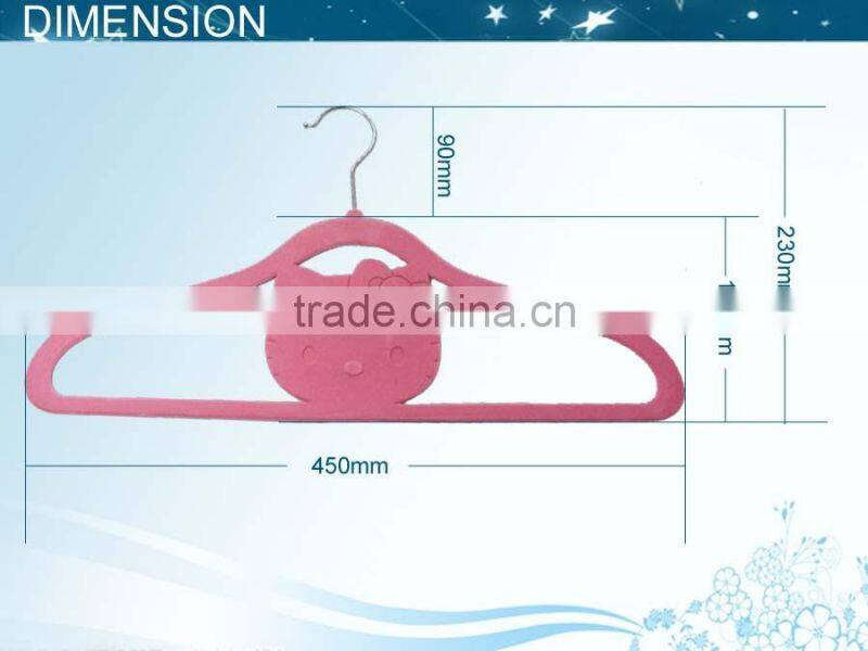 Velvet hanger with cat style