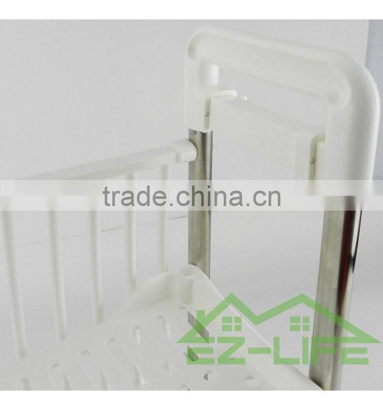 2017 Best Selling 2 Tiers Chrome Plated Kitchen Accessory Dish Rack/ Dish Drainer/Plate Rack