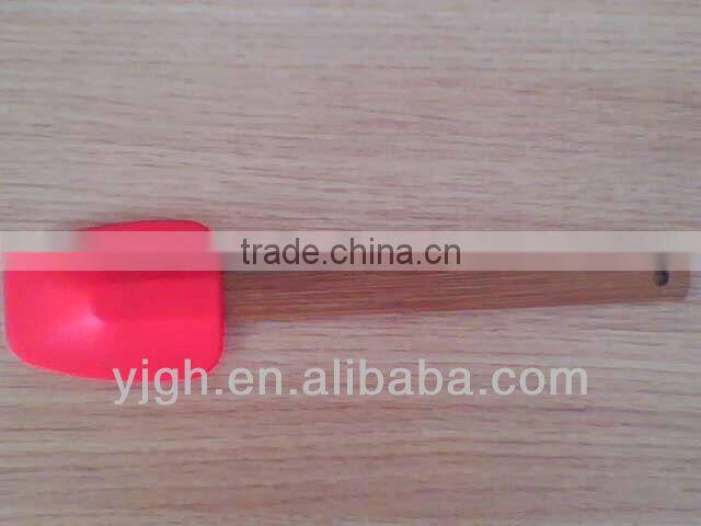 Eco-friendly wooden handle silicone spatula