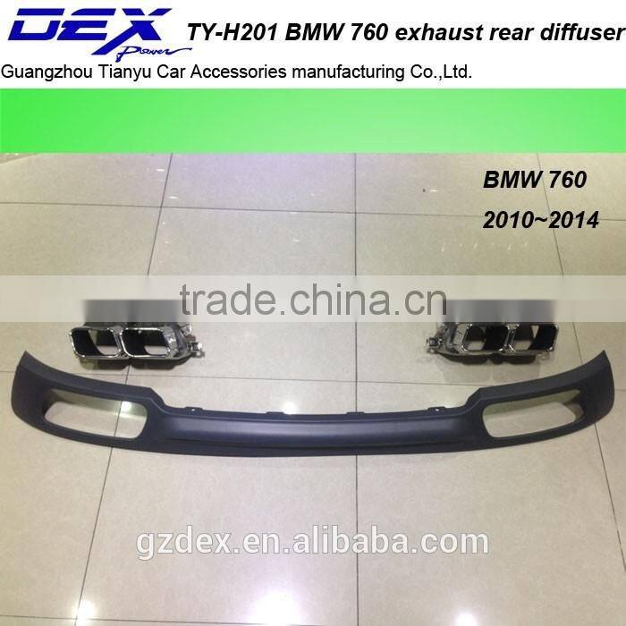 Car accessories PP b~mw 760 exhaust rear diffuser rear trims