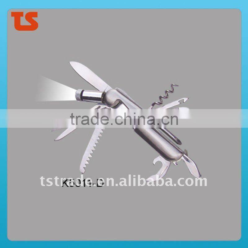 2014 New design multi function novelty pocket knife with LED light K5011G4