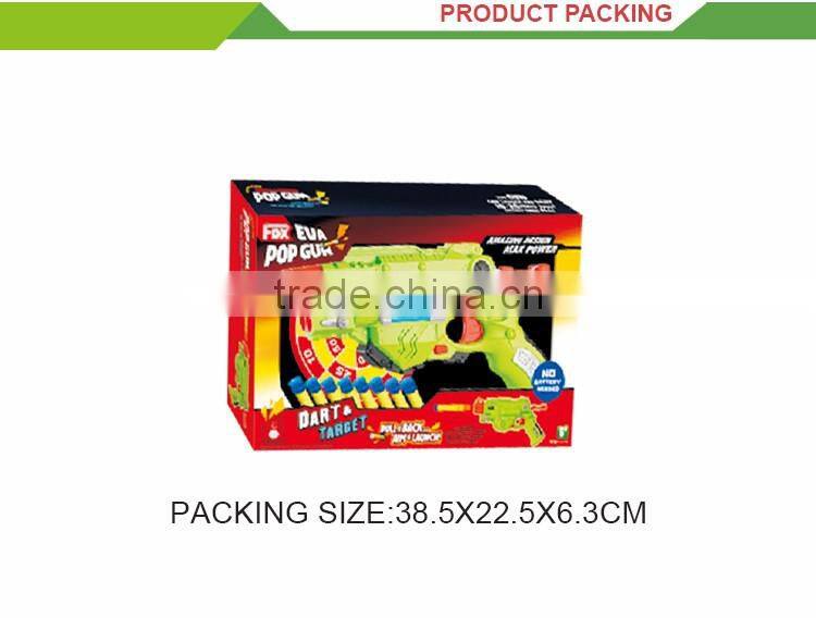 New product good quailty soft EVA plastic yellow bullet gun toy