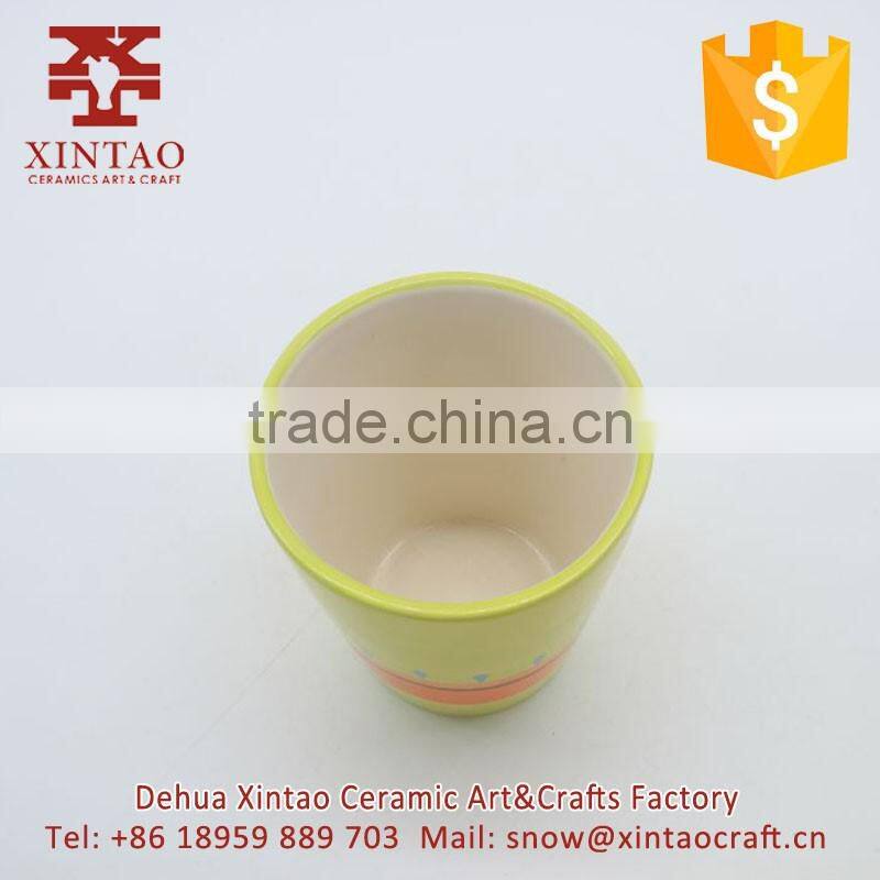 High quality hand painted colorful pattern ceramic coffee mug with handle