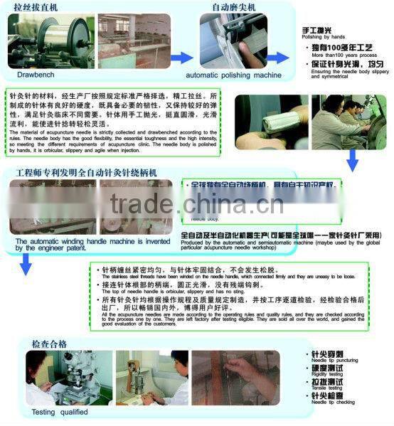 Sterile acupuncture needles for single use