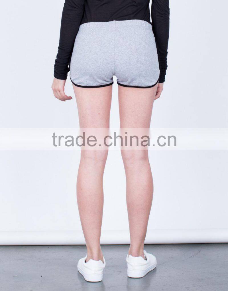 Dri Fit Shorts Wholesale Super Soft Cotton Spandex Striped Sporty Microfiber Softball Shorts Women