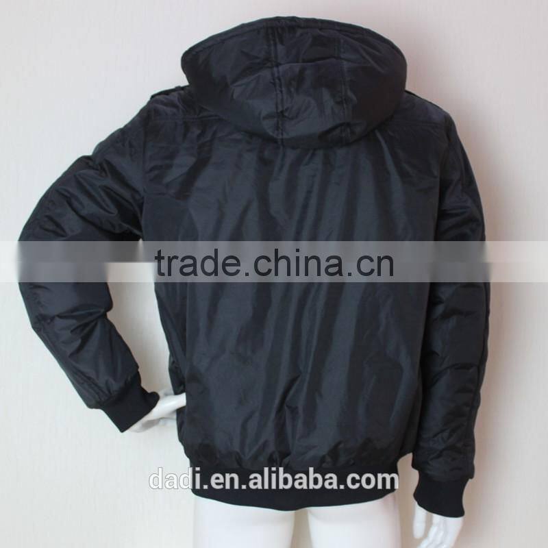 Black Light Padded Men Stock lot Winter Jacket 2016