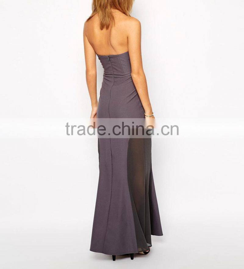 new elegant fashion lady prom party dress quality factory wholesale deep v evening dress