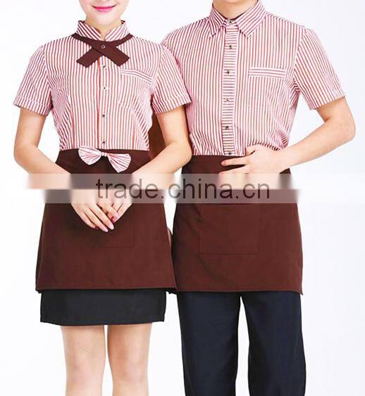 2017 OEM restaurant waiter maid waitress uniform