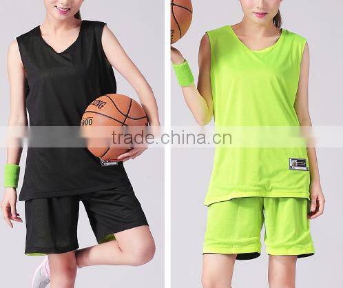 2016 Women Double-sided Sportwear Quick Dry Basketball Jersey Set