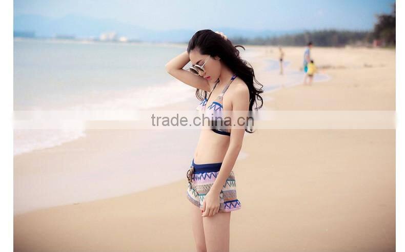 Women custom sexy swimwear swimsuit three pieces