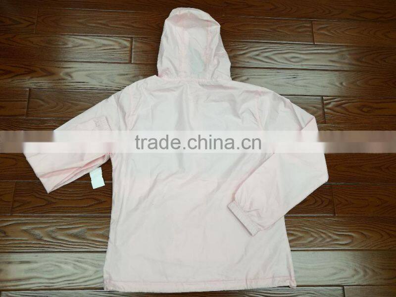 2017 wholesale hot selling Poly Pongee mens womens rain jacket