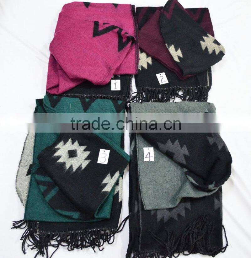 2017 winter the latest knitted acrylic lady new stole with cap